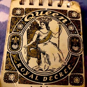 Vintage notepad. Art deco. Super queen rules.